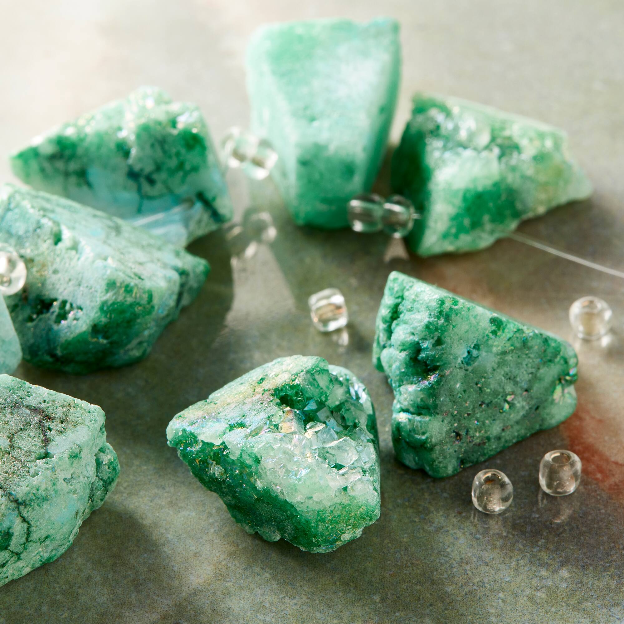 Mint Druzy Agate Chunks by Bead Landing™